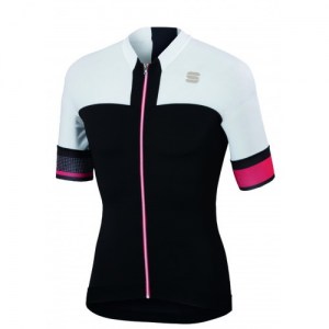 Μπλούζα με κοντό μανίκι Sportful STRIKE Jersey S/S - Black/White DRIMALASBIKES